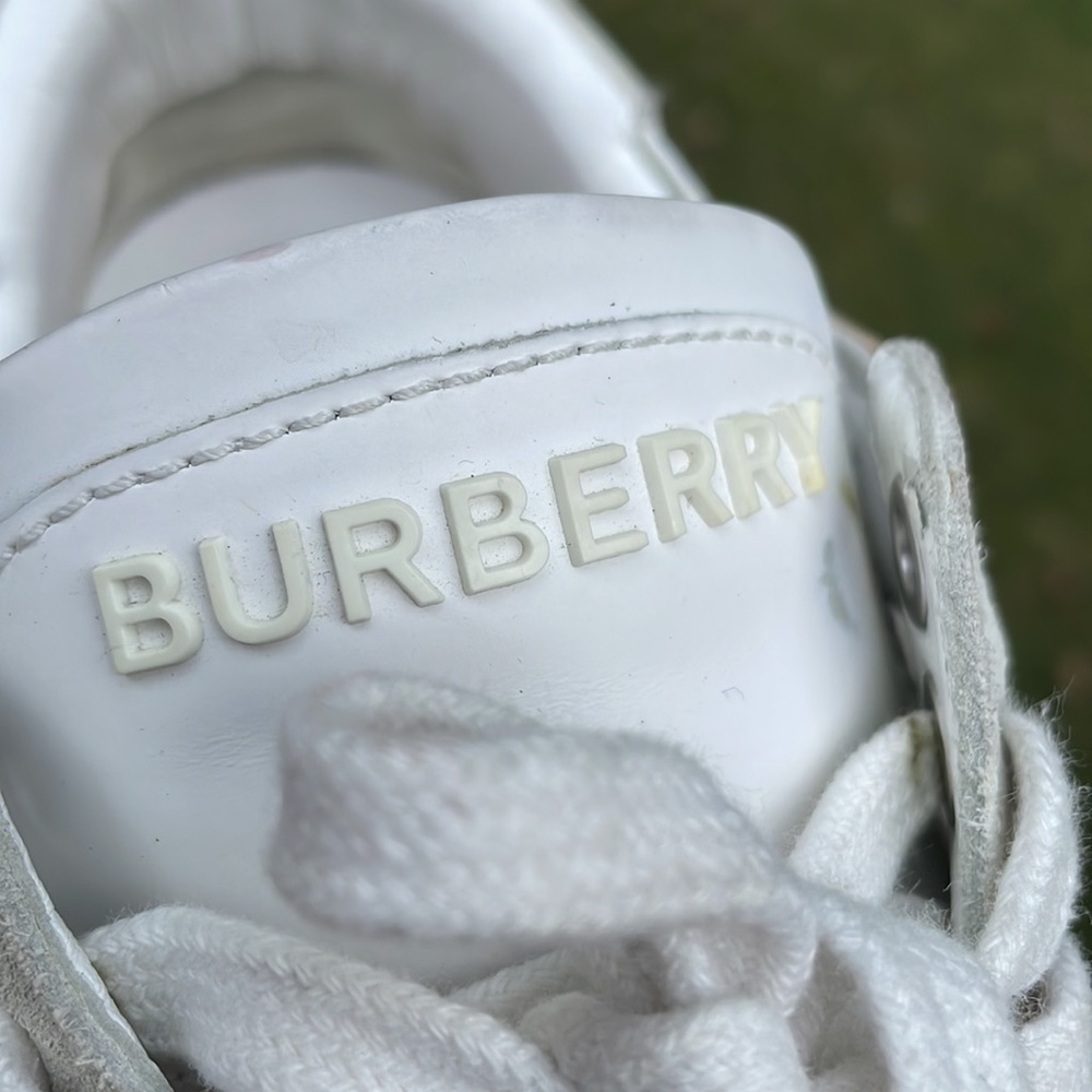 Burberry Leather, Suede and House Check Men's Leather Sneakers Size 40.5… - Picture 6 of 15